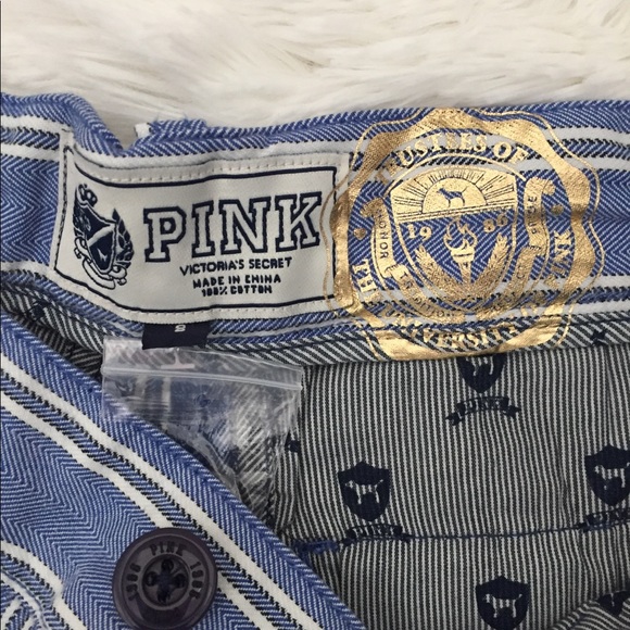Victoria’s Secret PINK Pinstriped Jean Shorts - Picture 3 of 6